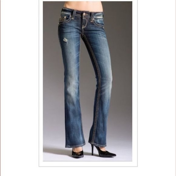 Rock Revival Womens 26 Blue Medium Wash Denim Boot - Picture 1 of 12